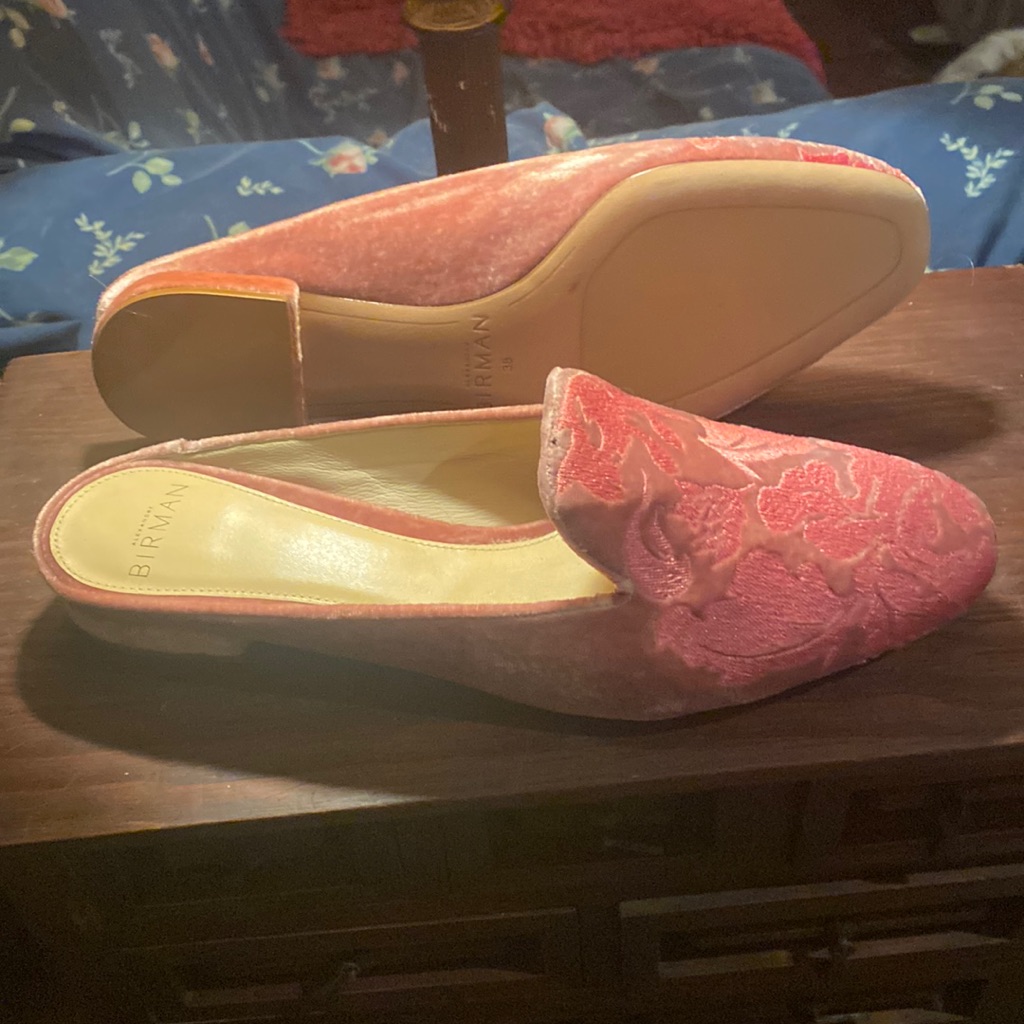 Alexandre Birman Velvet Mules. $250
